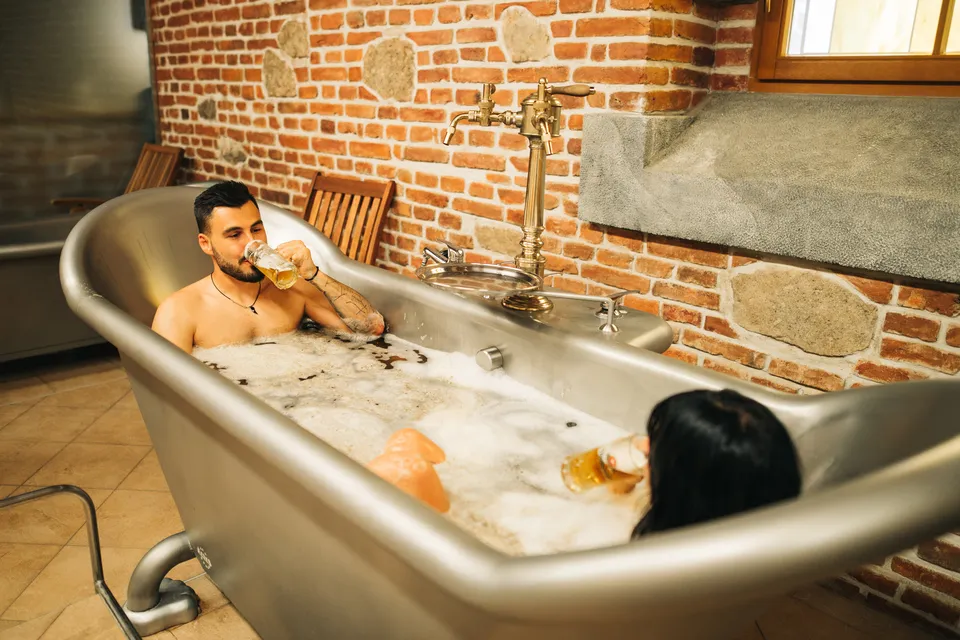 Luxusní pivní lázně pro dva